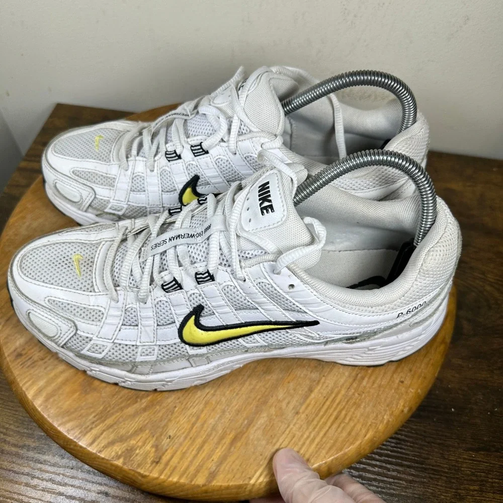 Nike P-6000 Bowerman Series White Black Yellow Mens Shoes FN4294-100 9.5